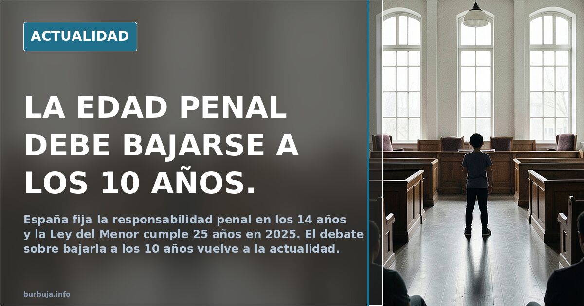 LA EDAD PENAL DEBE BAJARSE A LOS 10 AÑOS.