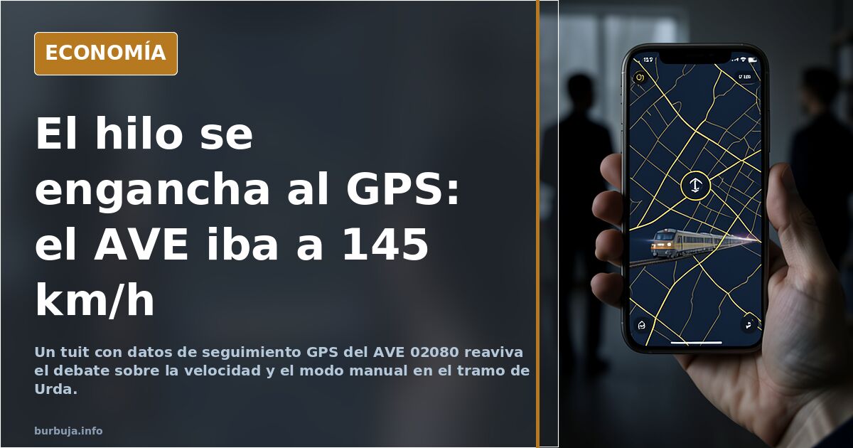 El hilo se engancha al GPS: el AVE iba a 145 km/h