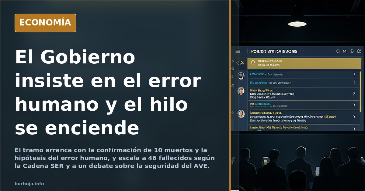 El Gobierno insiste en el error humano y el hilo se enciende
