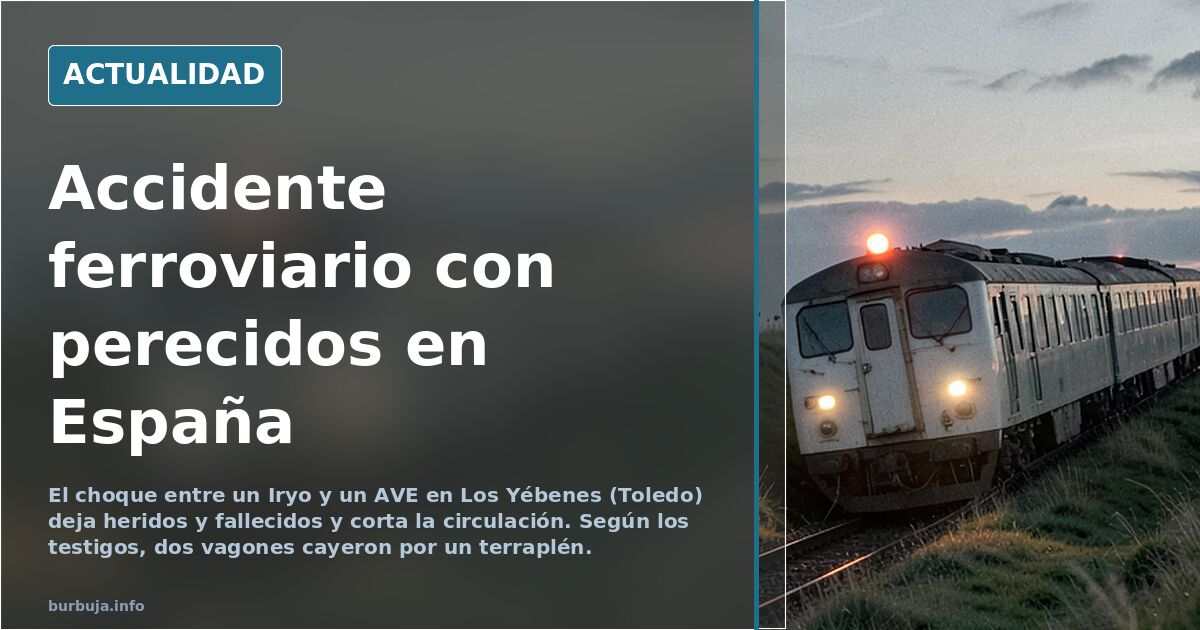 Accidente ferroviario con muertos en España