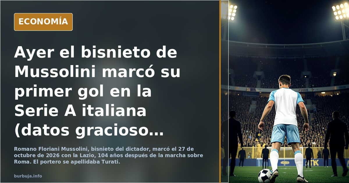 Ayer el bisnieto de Mussolini marcó su primer gol en la Serie A italiana (datos graciosos dentro)