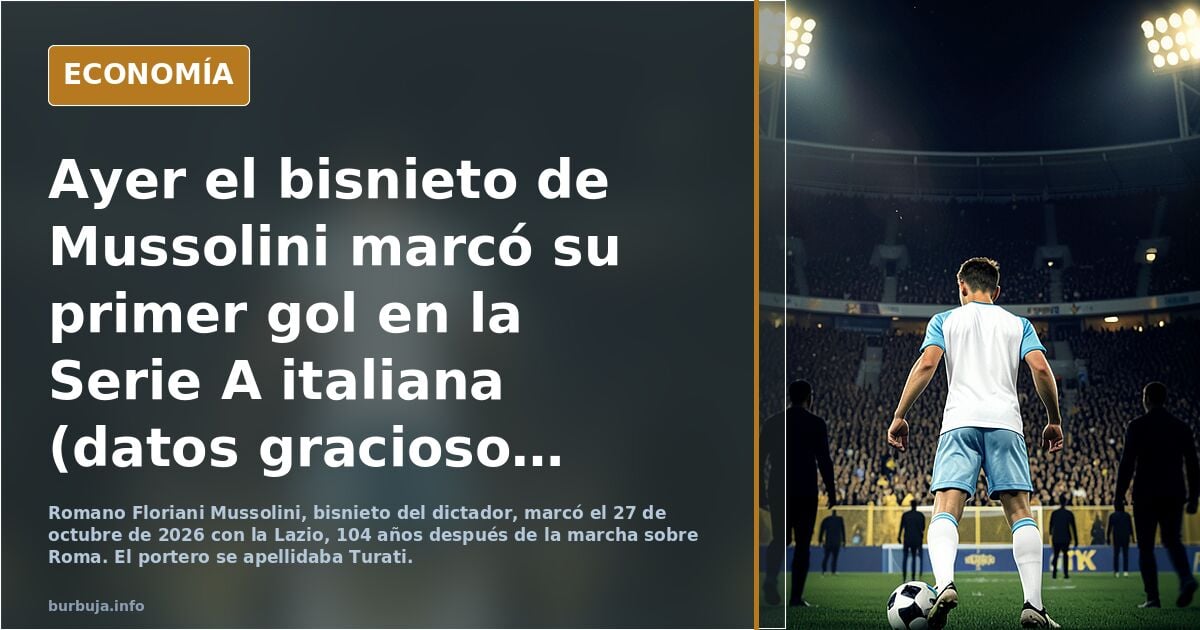 Ayer el bisnieto de Mussolini marcó su primer gol en la Serie A italiana (datos graciosos dentro)