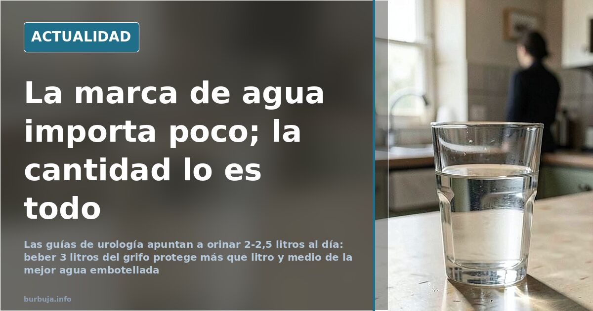 Bezoya no es la clave: lo que importa es beber 2,5 litros al día