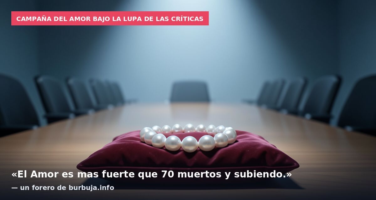 Campaña del amor bajo la lupa de las críticas: «El Amor es mas fuerte que 70 muertos y subiendo.» — un forero de burbuja.info