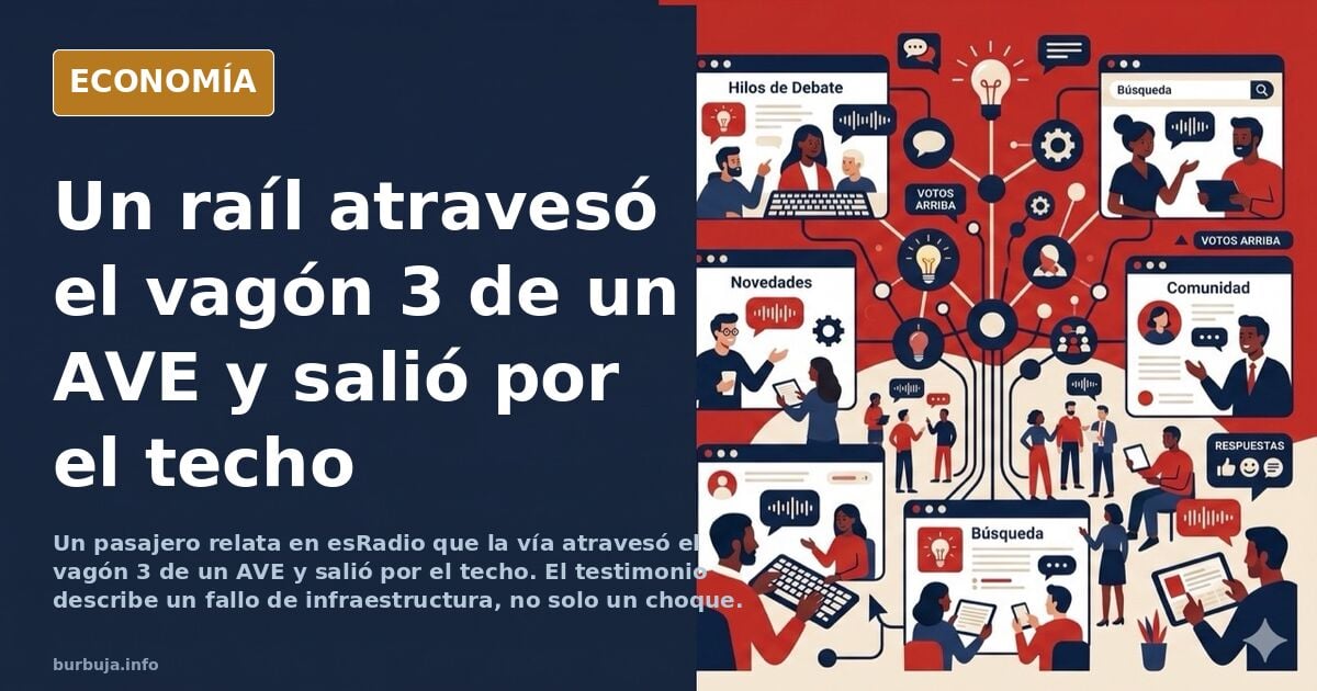 Vídeo del raíl atravesando el vagón saliendo por el techo