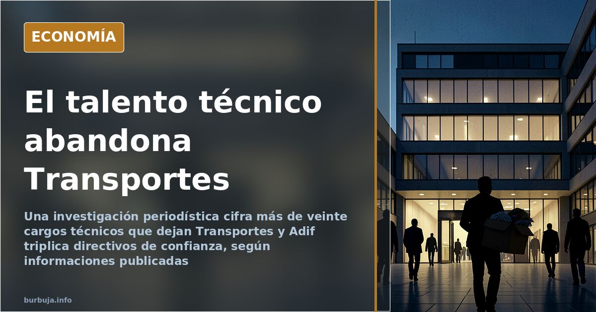 Fuga de ingenieros y cargos políticos en Transportes