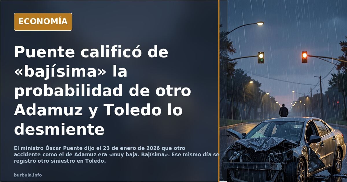 Óscar Puente sobre Adamuz: "La probabilidad de que otro accidente de estas características se produzca es muy baja. Bajísima. Tranquilidad".
