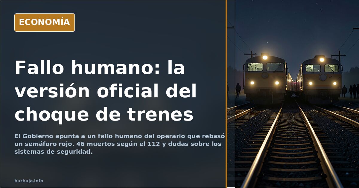 El Gobierno señala un fallo humano en el accidente ferroviario