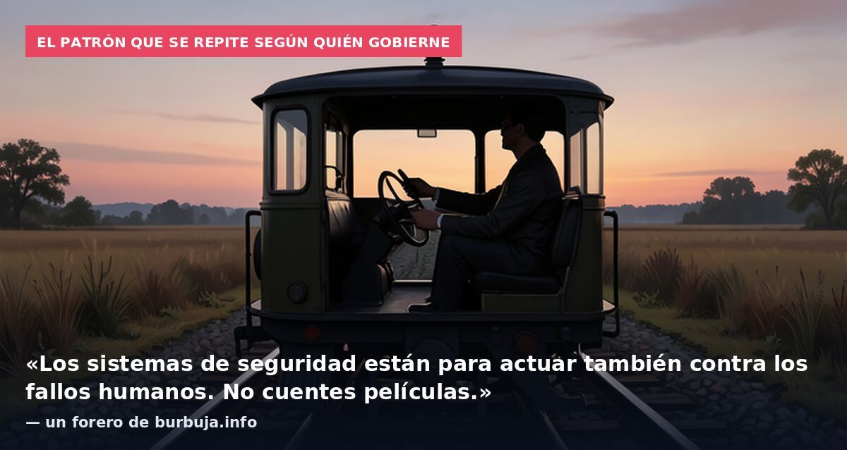 El patrón que se repite según quién gobierne: «Los sistemas de seguridad están para actuar también contra los fallos humanos. No cuentes películas.» — un forero de burbuja.info