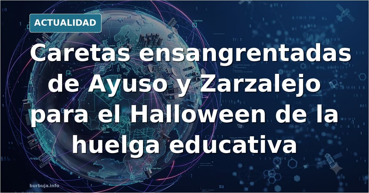 Éstas son las caretas que los profesores anti-Ayuso preparan para manifestarse el mismo día que Blocus en Madrid