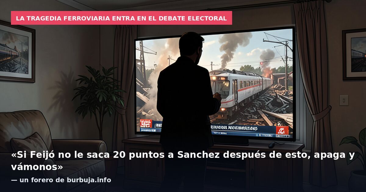 La tragedia ferroviaria entra en el debate electoral: «Si Feijó no le saca 20 puntos a Sanchez después de esto, apaga y vámonos» — un forero de burbuja.info