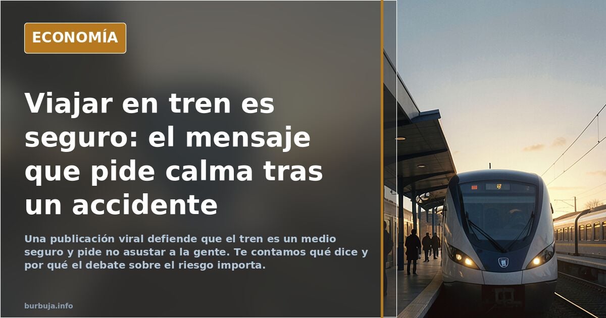 Viajar en el tren es seguro.