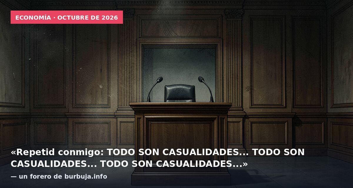 Economía · octubre de 2026: «Repetid conmigo: TODO SON CASUALIDADES... TODO SON CASUALIDADES... TODO SON CASUALIDADES...» — un forero de burbuja.info