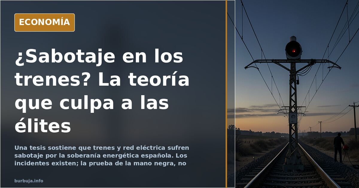 Sánchez, los trenes y el apagón: la teoría del sabotaje que no se sostiene