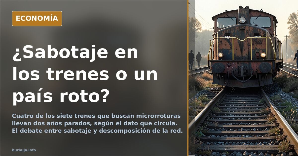 Sabotaje o descomposición: la red ferroviaria que se cae sola