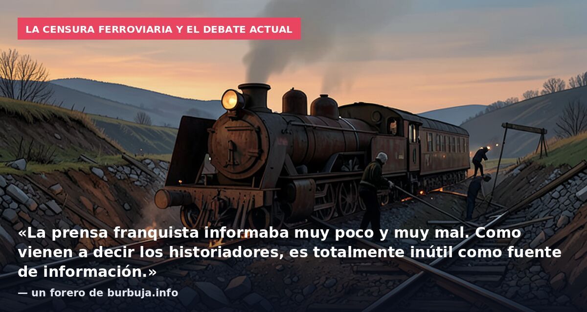 No es broma: Cintora dice que durante el franquismo se ocultaban los perecidos en accidentes de tren