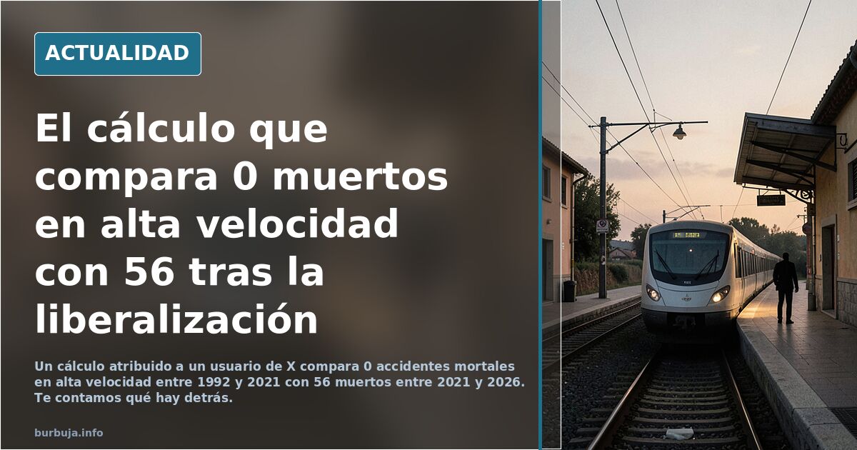 Dato objetivo, desde que hay empresas privadas en la alta velocidad hay más muertos por accidentes