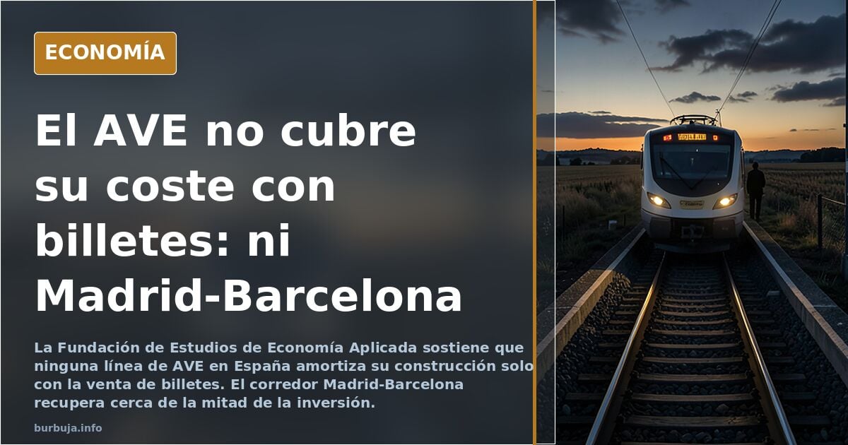 El AVE y su beneficio social: ¿de verdad compensa?