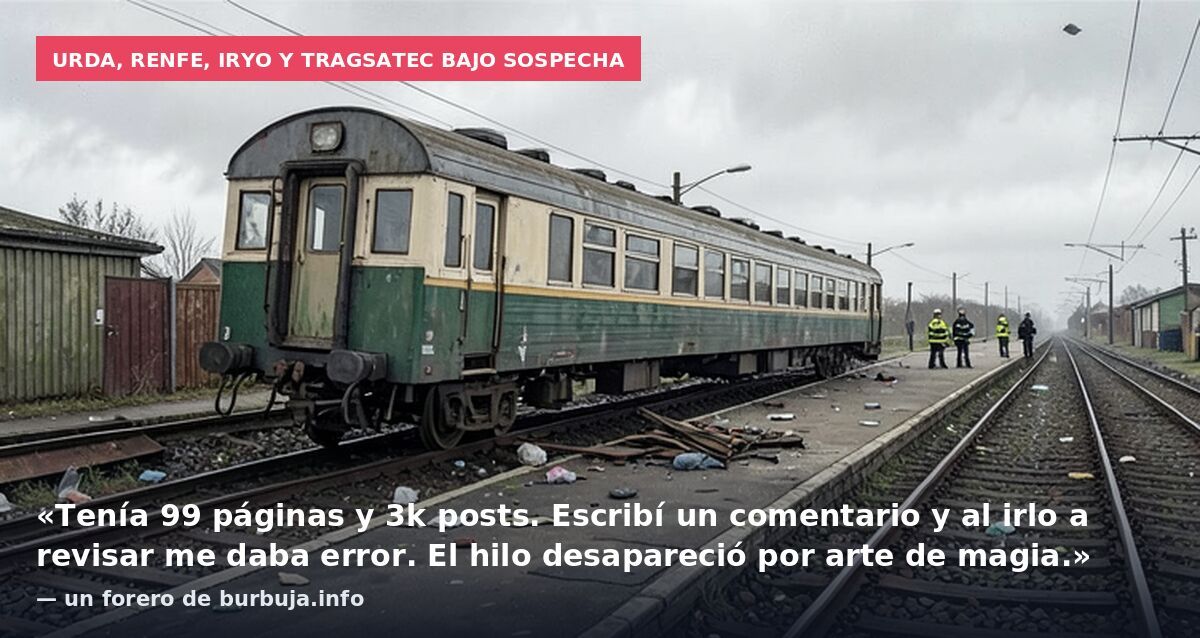 qué ha pasado con el hilo del accidente del tren?