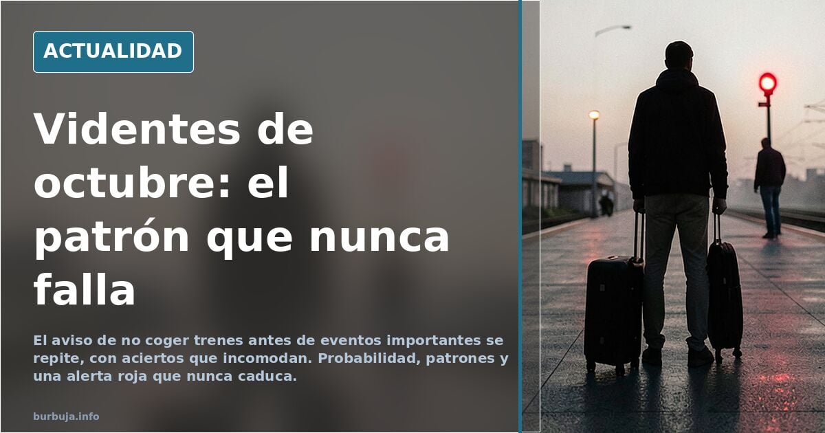 El patrón que anticipa accidentes de tren y la fe en los agoreros