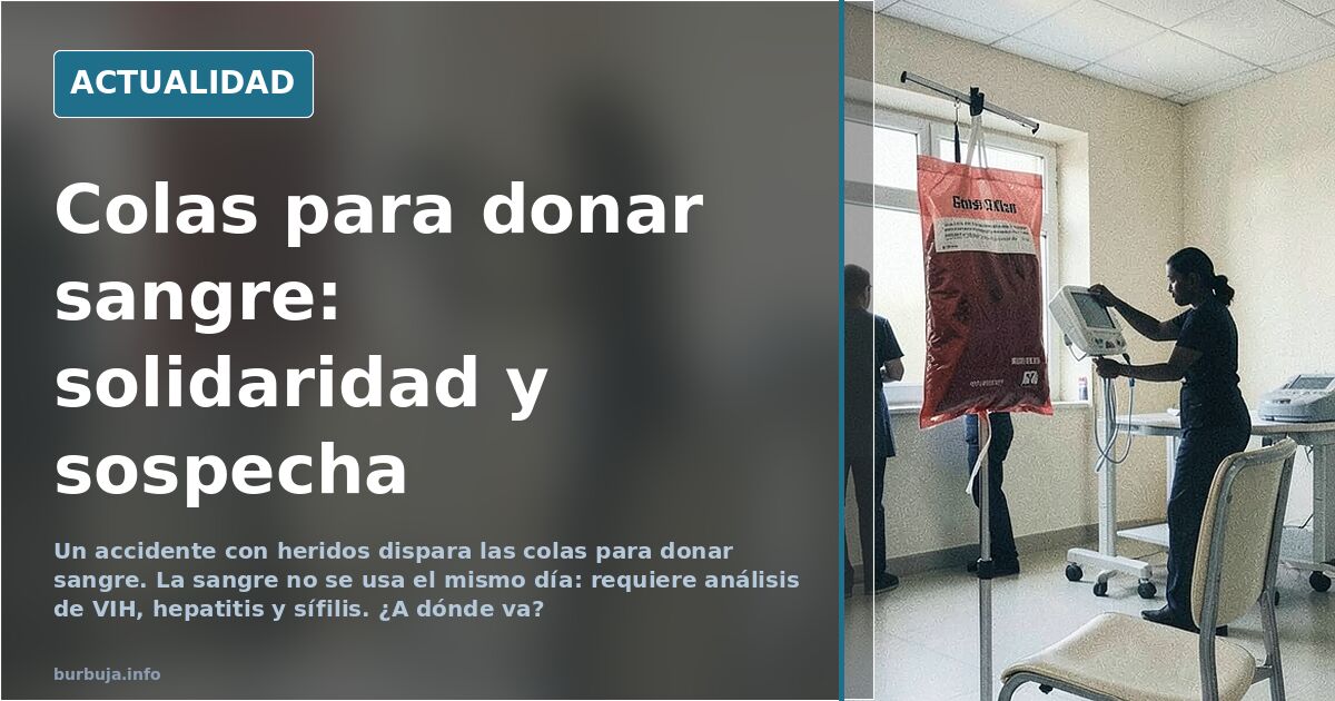 Donación de sangre: solidaridad de impulso y rutina escasa
