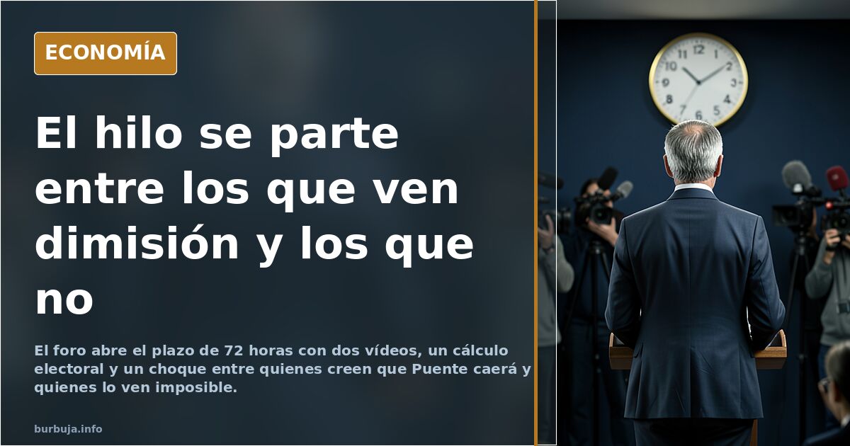 Oscar Puente dimitirá en 72 horas