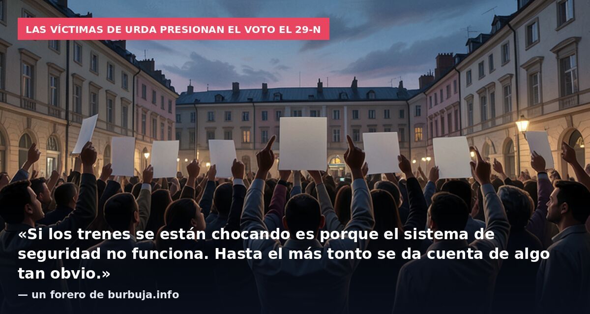 Las víctimas de Urda presionan el voto el 29-N: «Si los trenes se están chocando es porque el sistema de seguridad no funciona. Hasta el más tonto se da cuenta de algo tan obvio.» — un forero de burbuja.info
