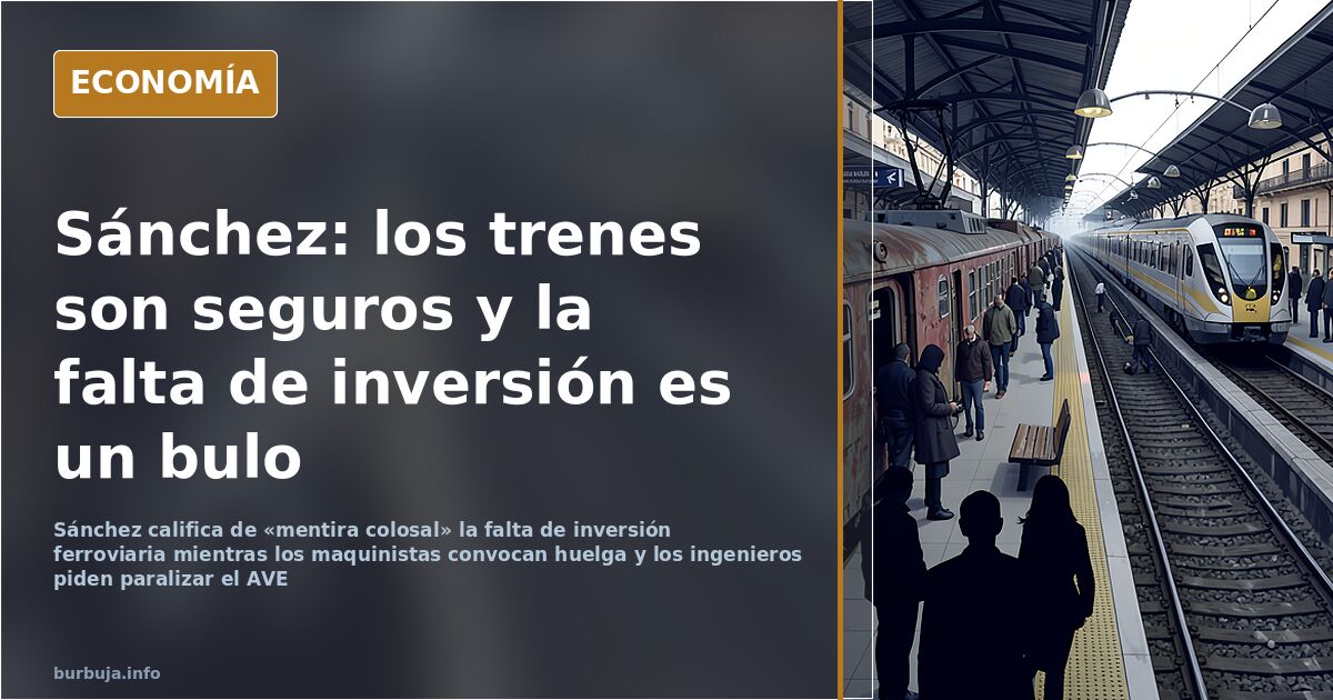 Sánchez defiende la seguridad del tren y niega la falta de inversión