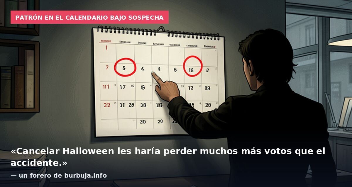 Patrón en el calendario bajo sospecha: «Cancelar Halloween les haría perder muchos más votos que el accidente.» — un forero de burbuja.info