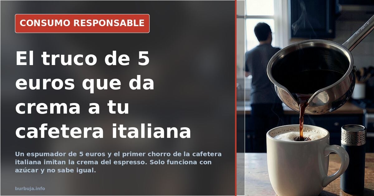 Crema sin presión: el truco de la cafetera italiana que imita al espresso