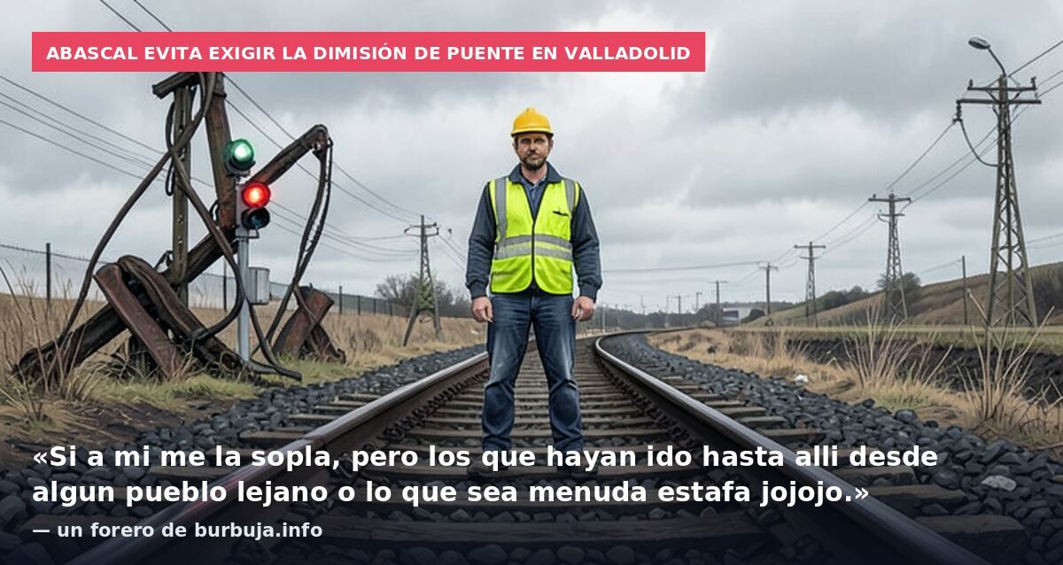 Abascal evita exigir la dimisión de Puente en Valladolid: «Si a mi me la sopla, pero los que hayan ido hasta alli desde algun pueblo lejano o lo que sea menuda estafa jojojo.» — un forero de burbuja.info