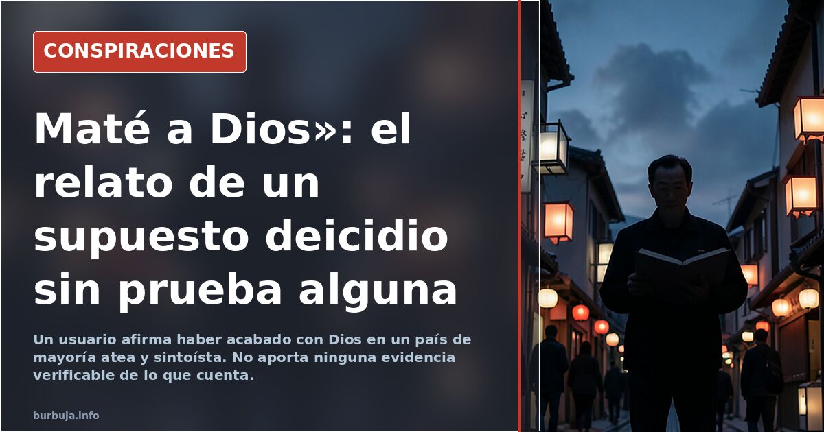 He apiolado a Dios