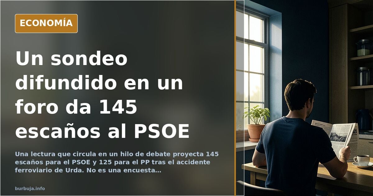 Un sondeo difundido en un foro da 145 escaños al PSOE frente a 125 del PP