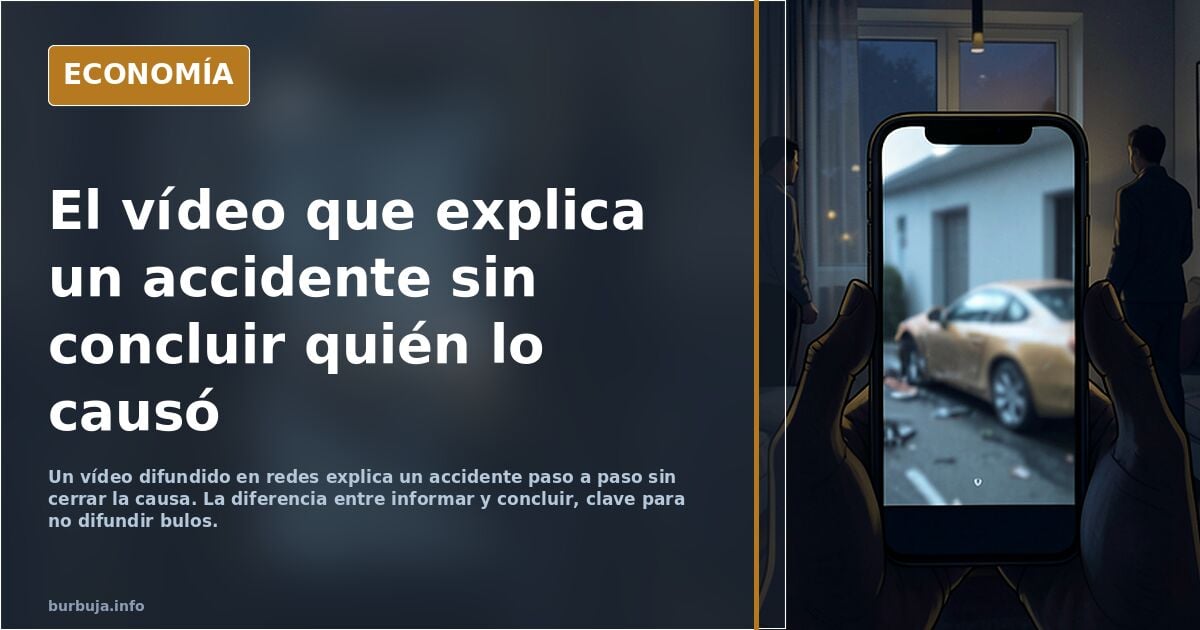 Explicacion del accidente en video, no concluye pero informa