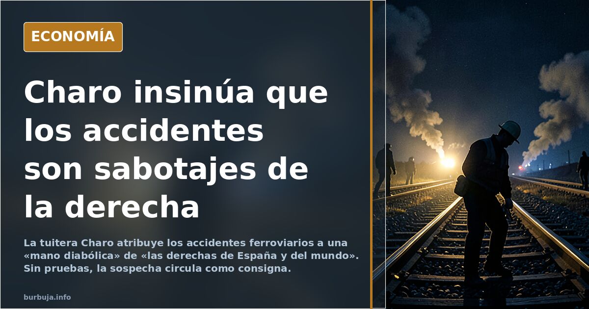 Charo insinúa que los accidentes son sabotajes de la derecha