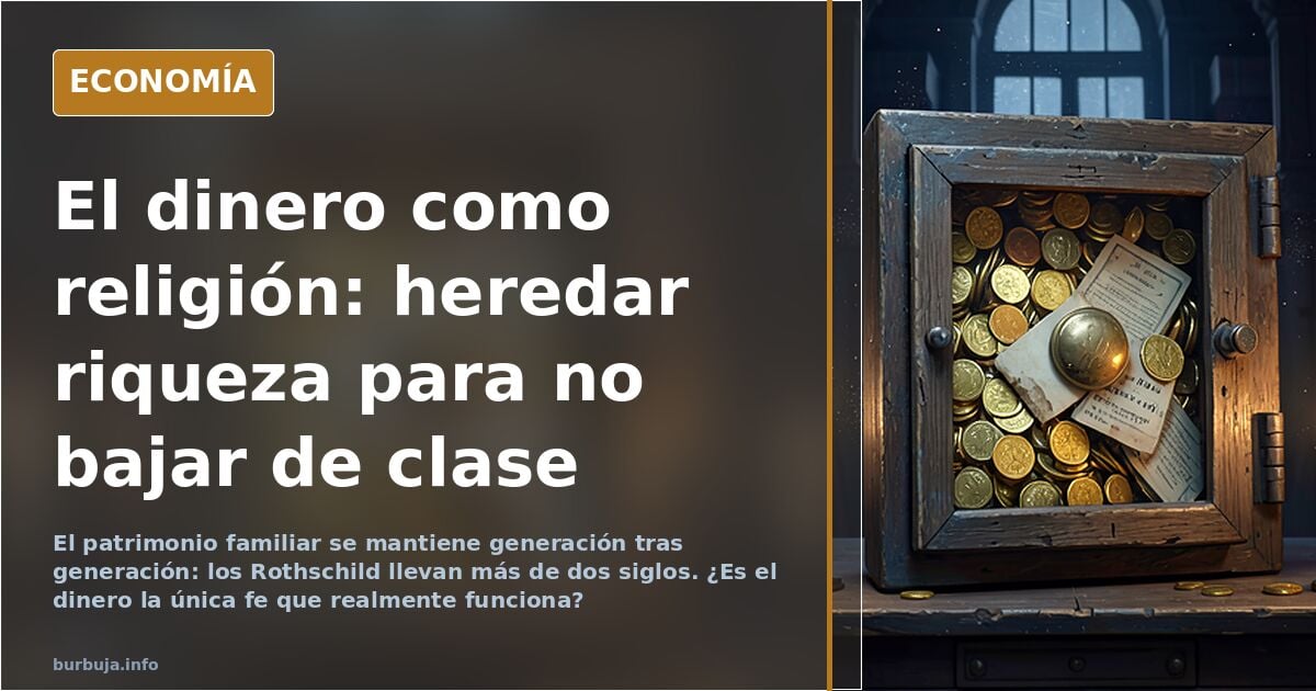 El sentido de la vida es hacerse muy rico y legar a tus descendientes (el dinero es la religión verdadera)