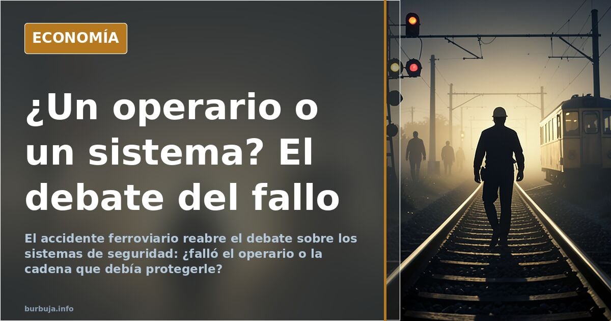 Sala de control ferroviaria con paneles de vías y trenes, ilustración editorial en azul marino y dorado