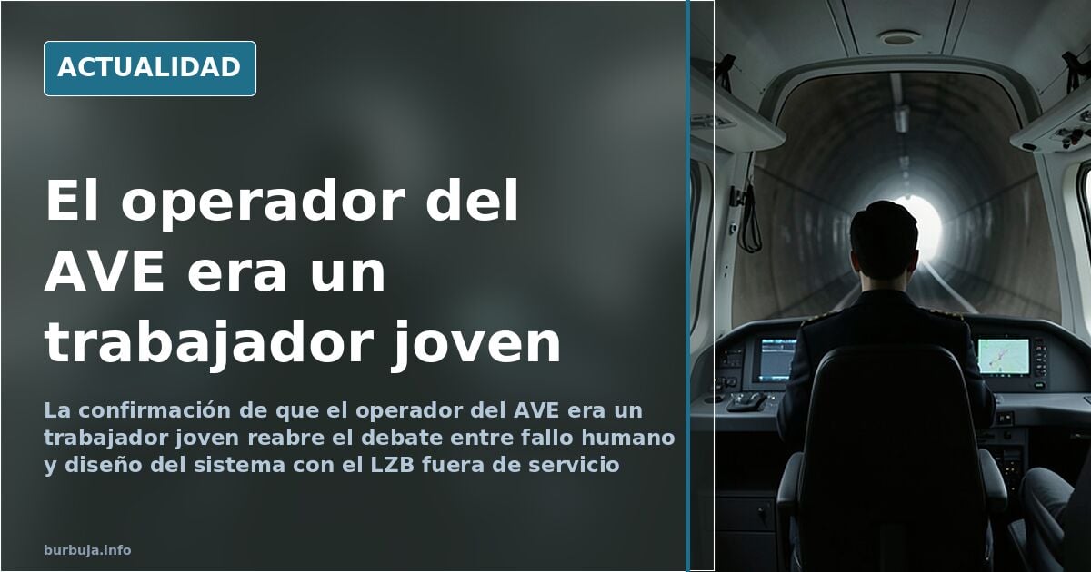 Interior de una cabina de tren de alta velocidad con pantallas de control y un operador joven de espaldas