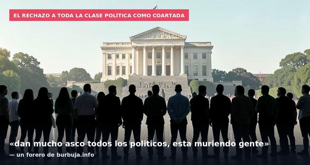 El rechazo a toda la clase política como coartada: «dan mucho asco todos los politicos, esta muriendo gente» — un forero de burbuja.info