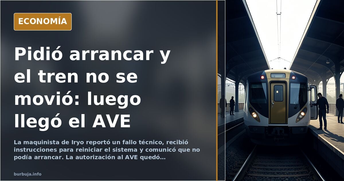 La maquinista de Iryo avisó de que no podía arrancar