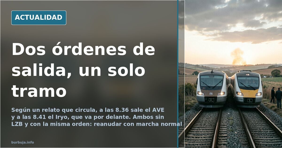 Urda: dos trenes autorizados en el mismo tramo