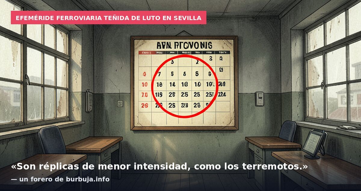 Efeméride ferroviaria teñida de luto en Sevilla: «Son réplicas de menor intensidad, como los terremotos.» — un forero de burbuja.info
