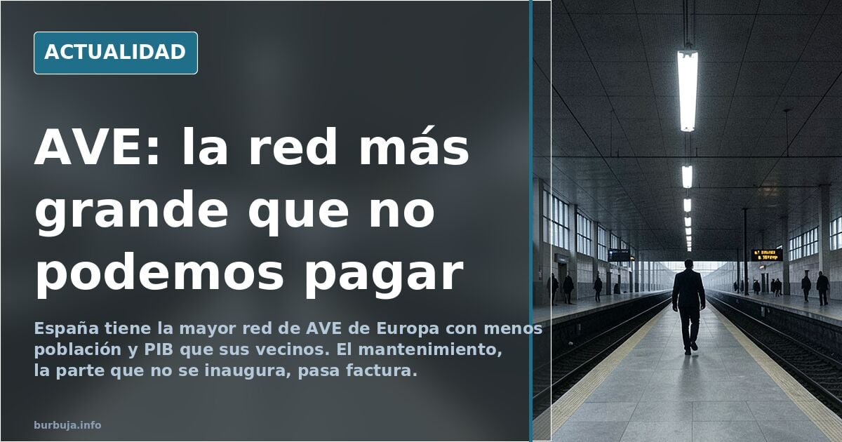 La alta velocidad española: red sobredimensionada y sin mantenimiento