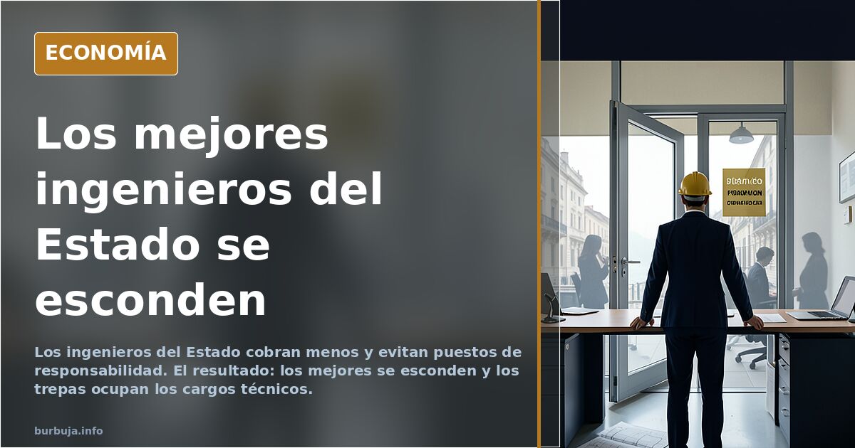 Los ingenieros del Estado cobran menos y los mejores evitan los puestos de responsabilidad