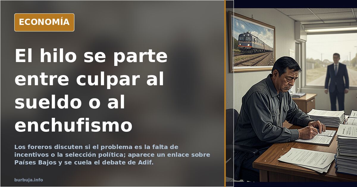 El hilo se parte entre culpar al sueldo o al enchufismo