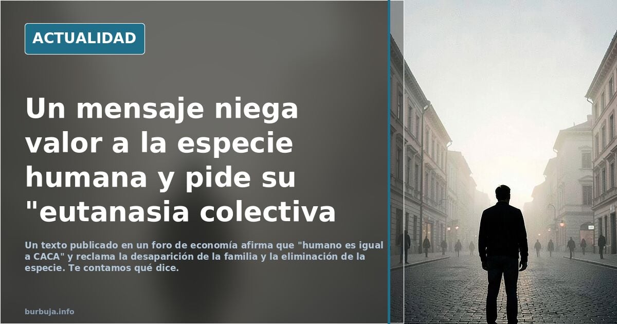 ¿De verdad la humanidad es una caca? Debátelo aquí