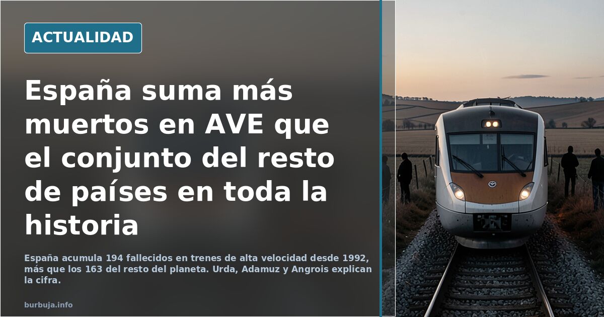 España suma más muertos en AVE que el conjunto del resto de países en toda la historia