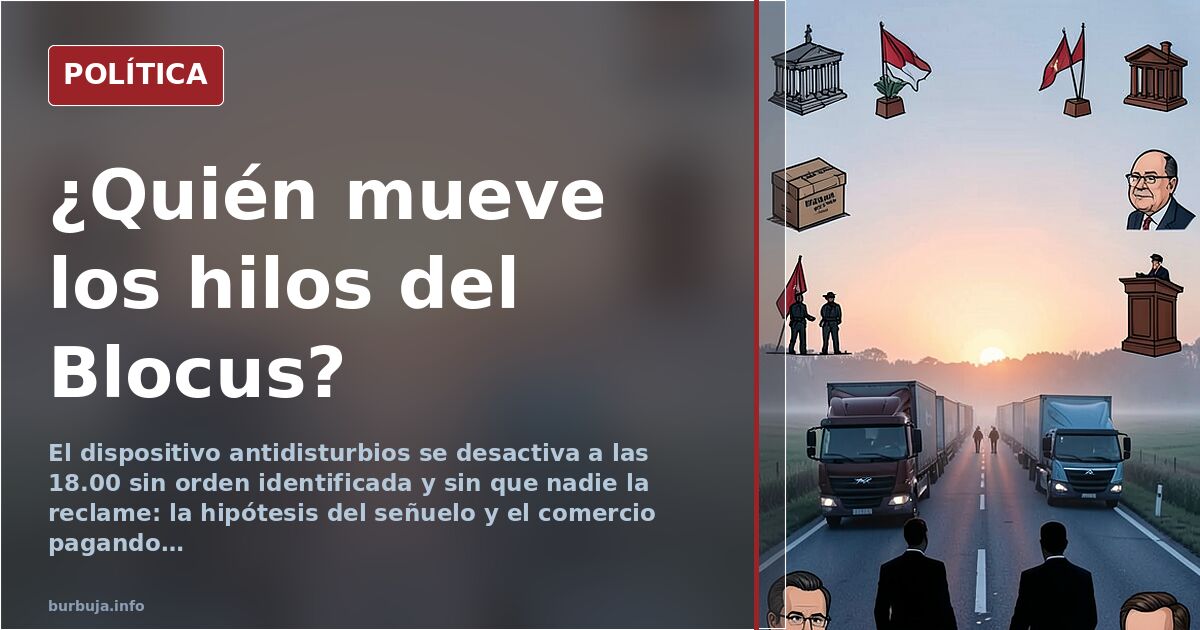 Ilustración editorial de un cordón policial retirado junto a una pancarta de protesta y un teléfono intervenido