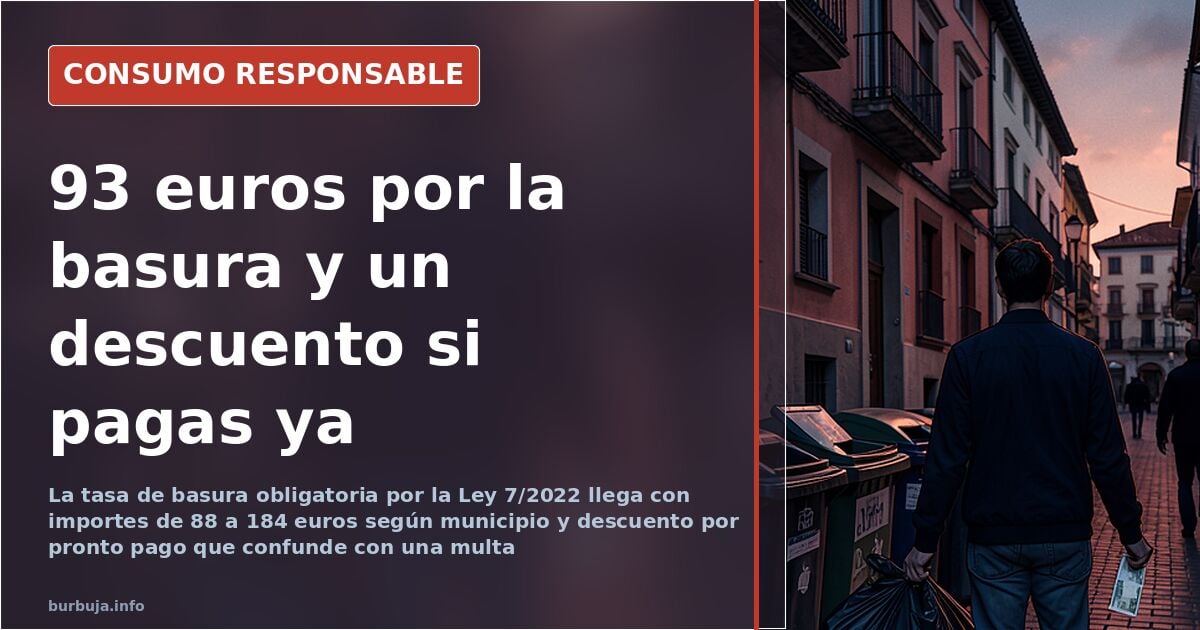 La tasa de basuras se dispara: de 93 a 184 euros según el municipio
