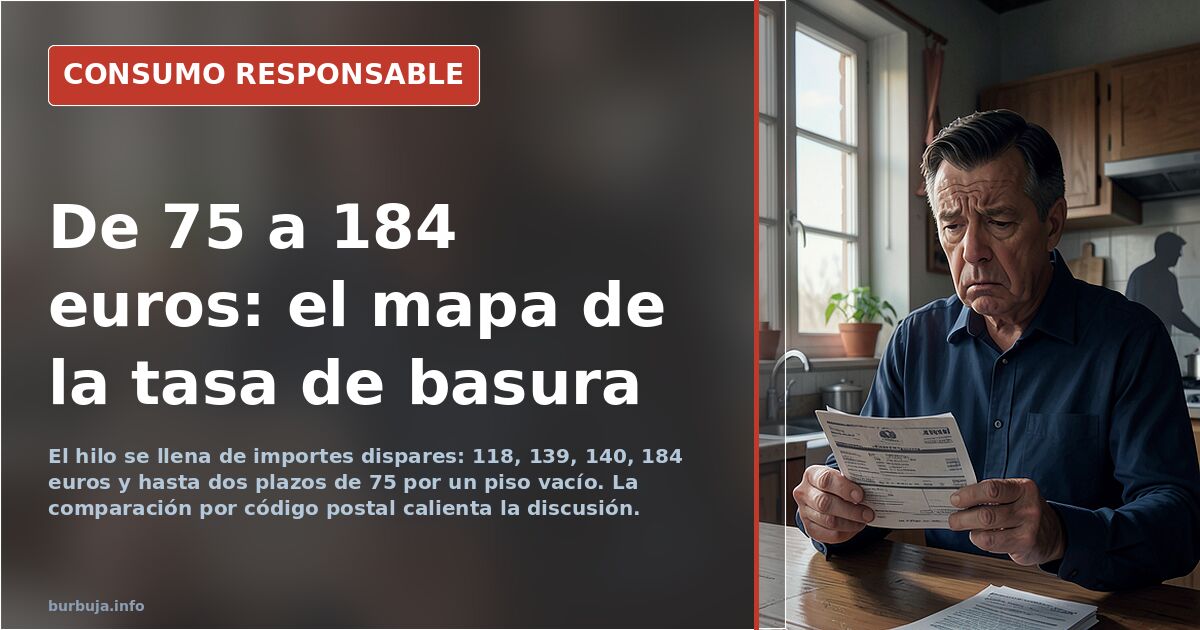 De 75 a 184 euros: el mapa de la tasa de basura